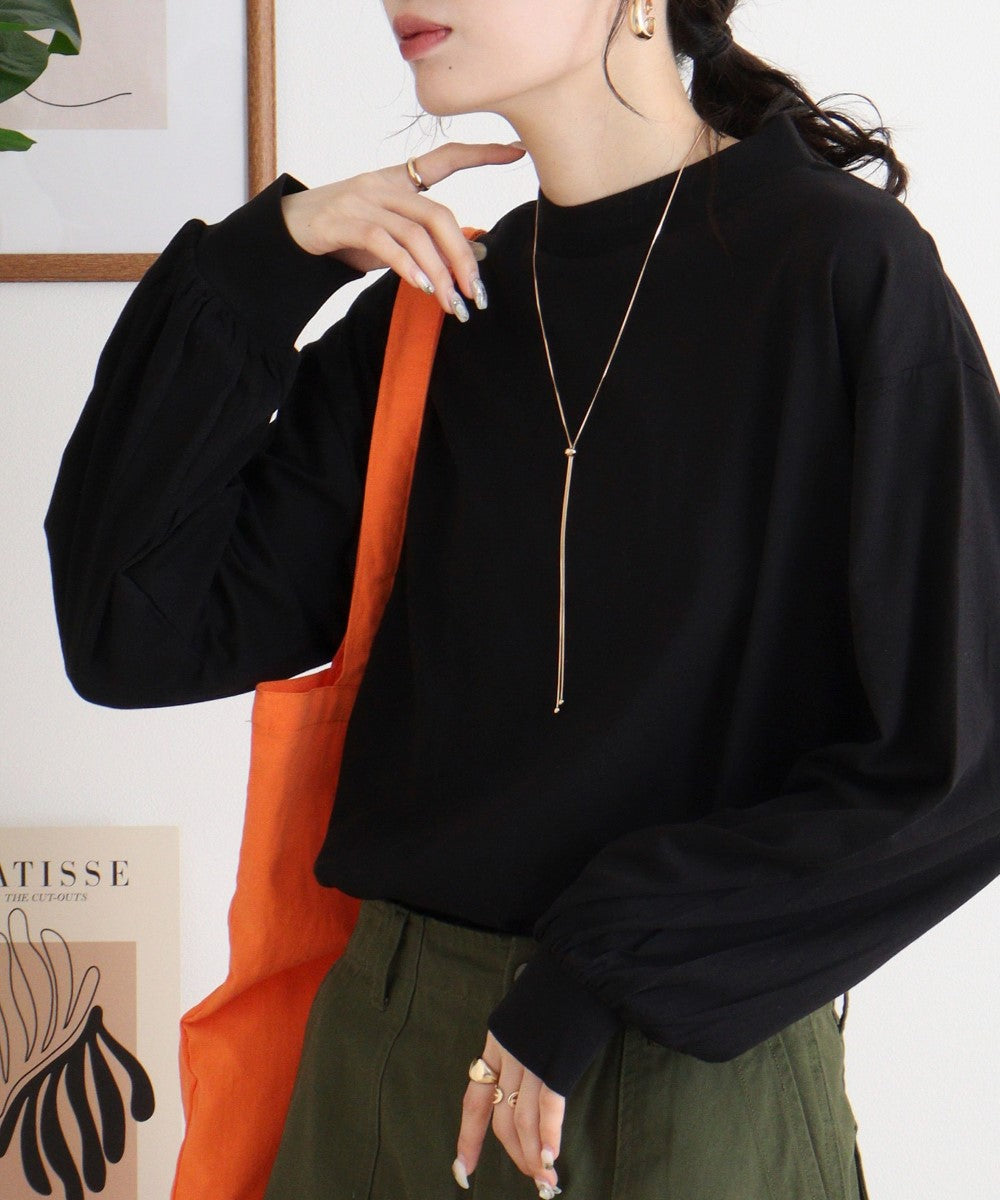 アットワン atONE バルーンスリーブモックネックトップ