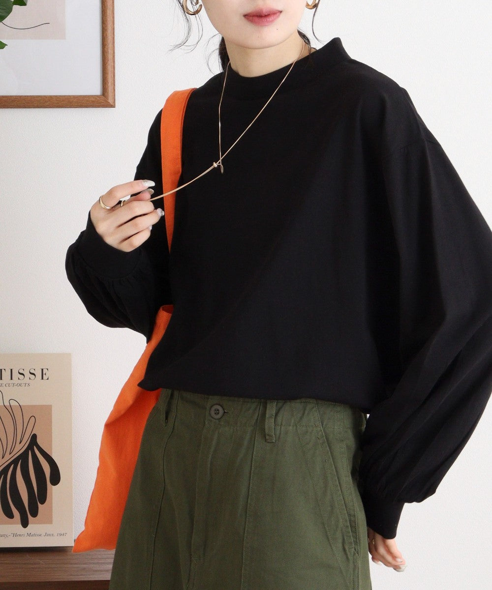 アットワン atONE バルーンスリーブモックネックトップ