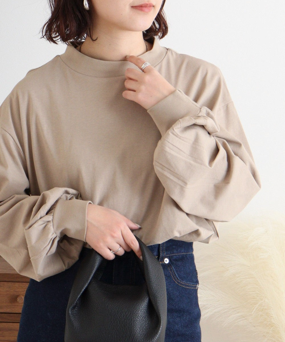 アットワン atONE バルーンスリーブモックネックトップ