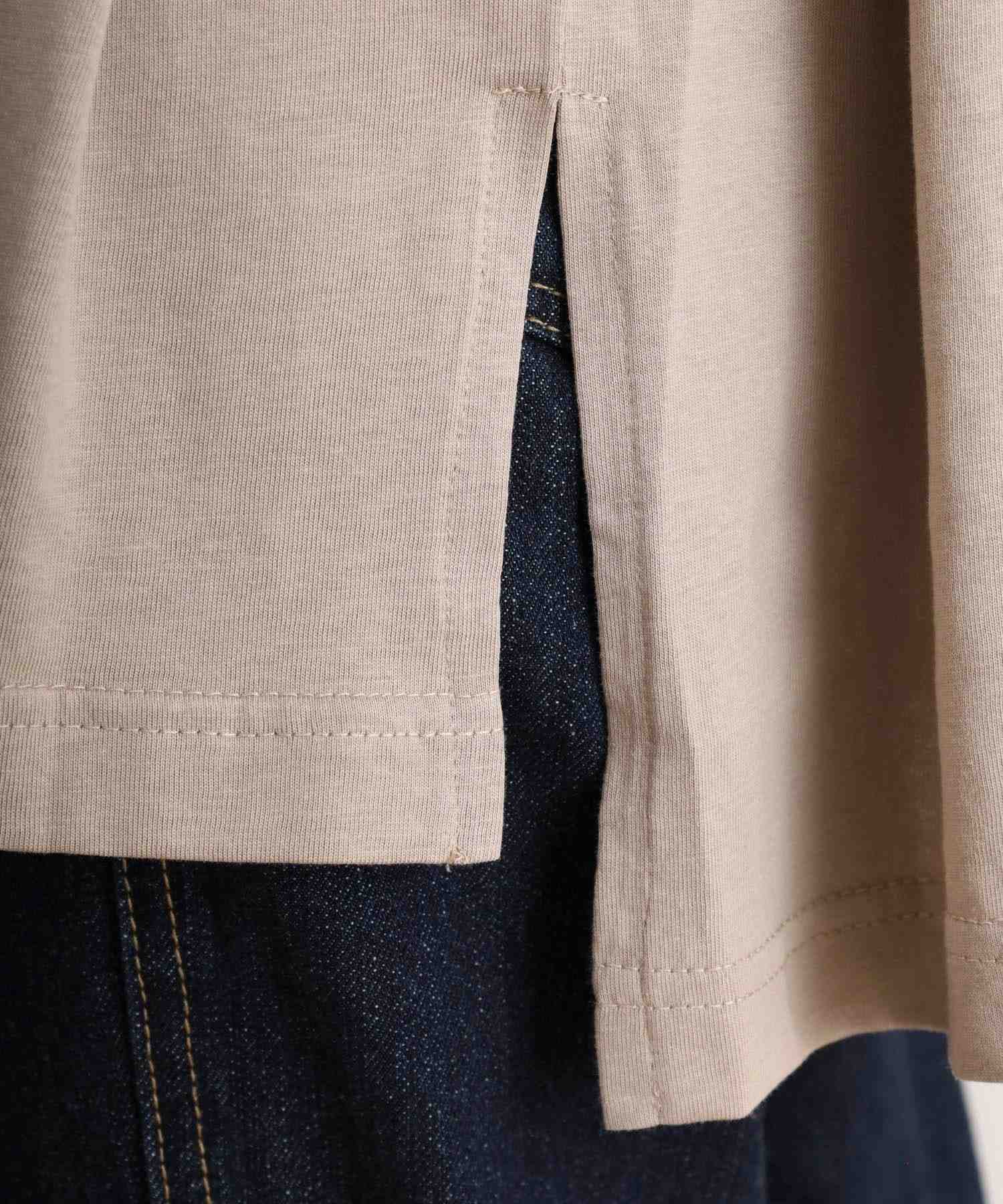 アットワン atONE 肩タックノースリーブボートネックTシャツ （チャコールグレー） チャコールグレー