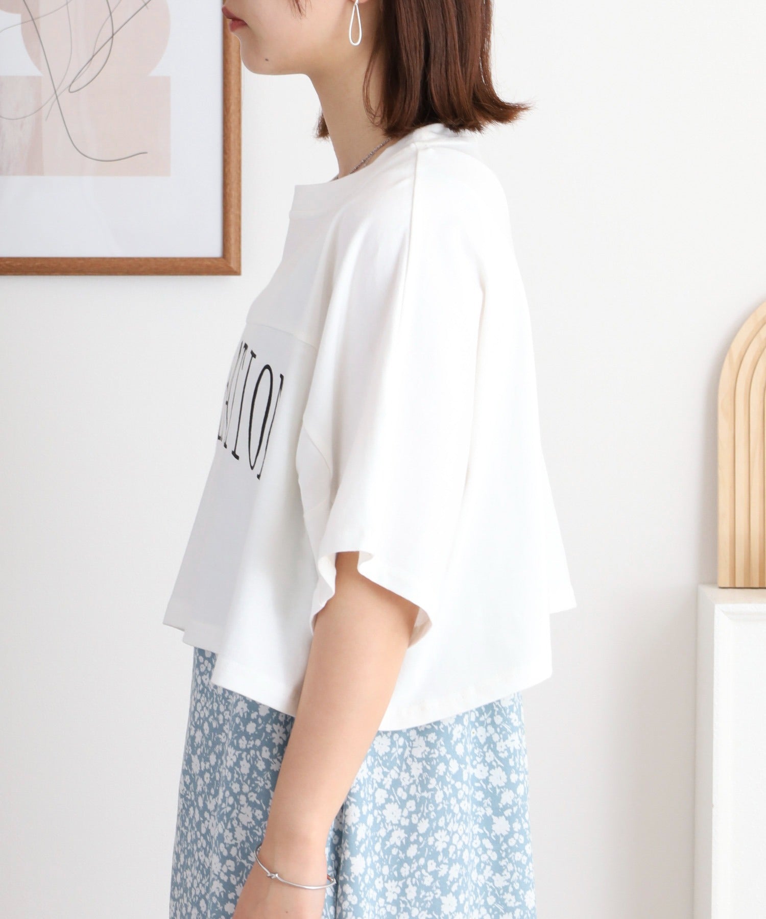 アットワン atONE レーヨンキャミOP＋ペイズリーアラベスク柄天竺Tシャツアンサンブル （ブラック） ブラック