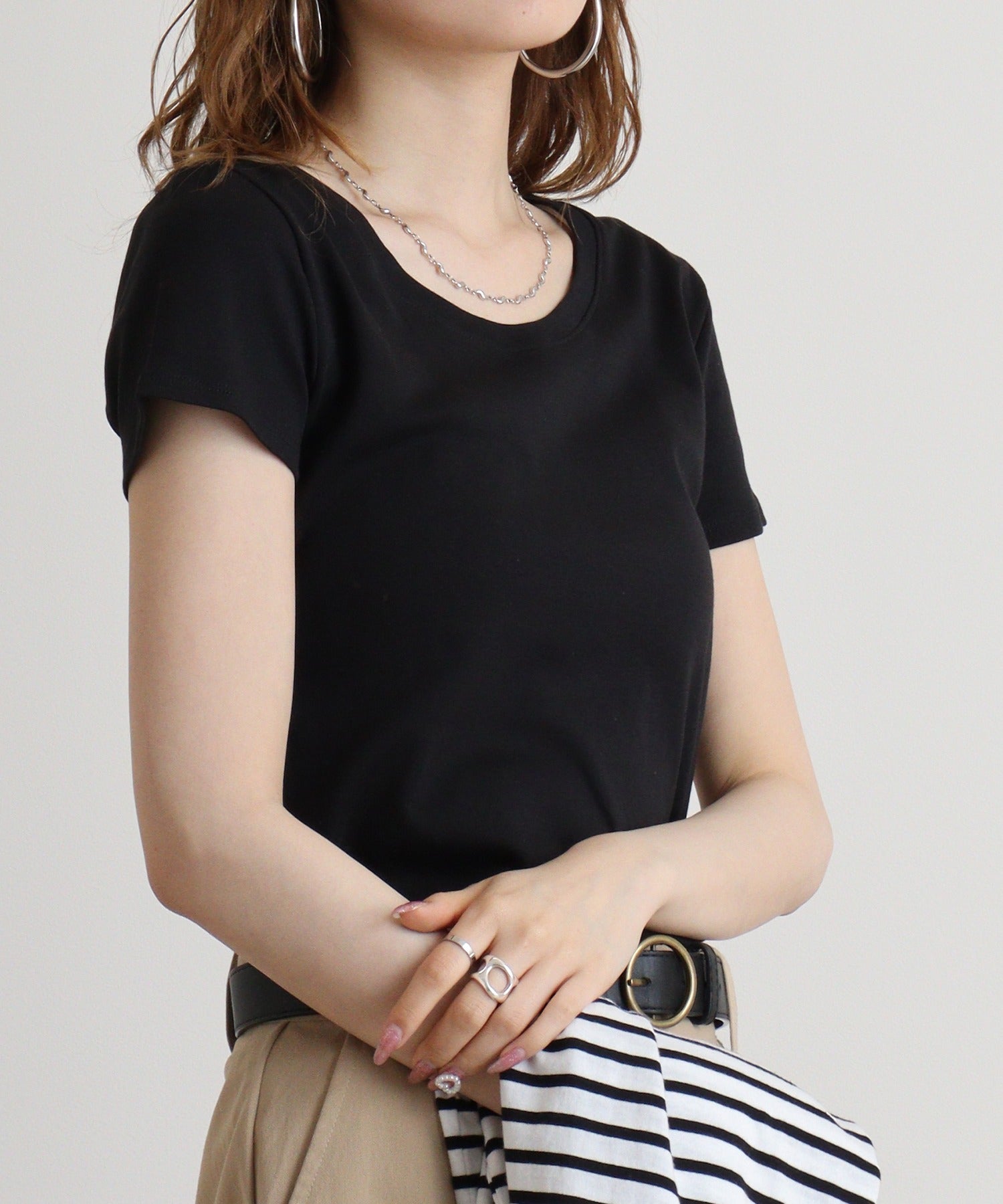 アットワン atONE コットンフライス半袖Tシャツ