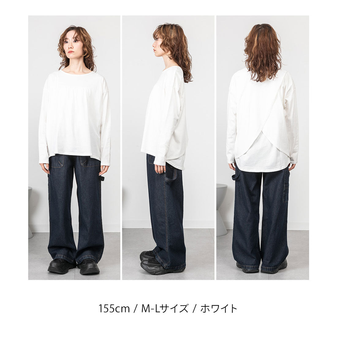 アットワン atONE バックダブル長袖Tシャツ （ブラック） ブラック