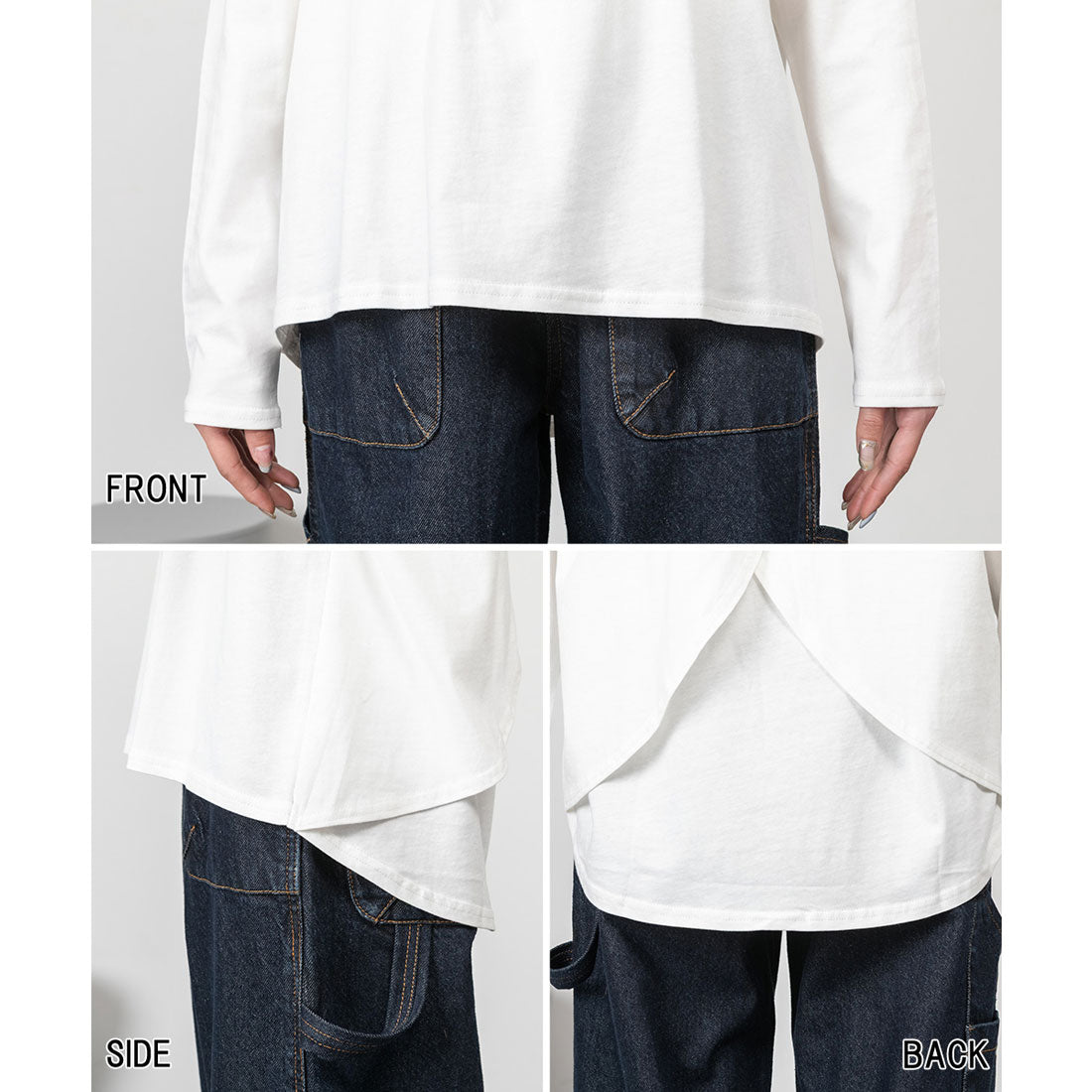 アットワン atONE バックダブル長袖Tシャツ （ブラック） ブラック