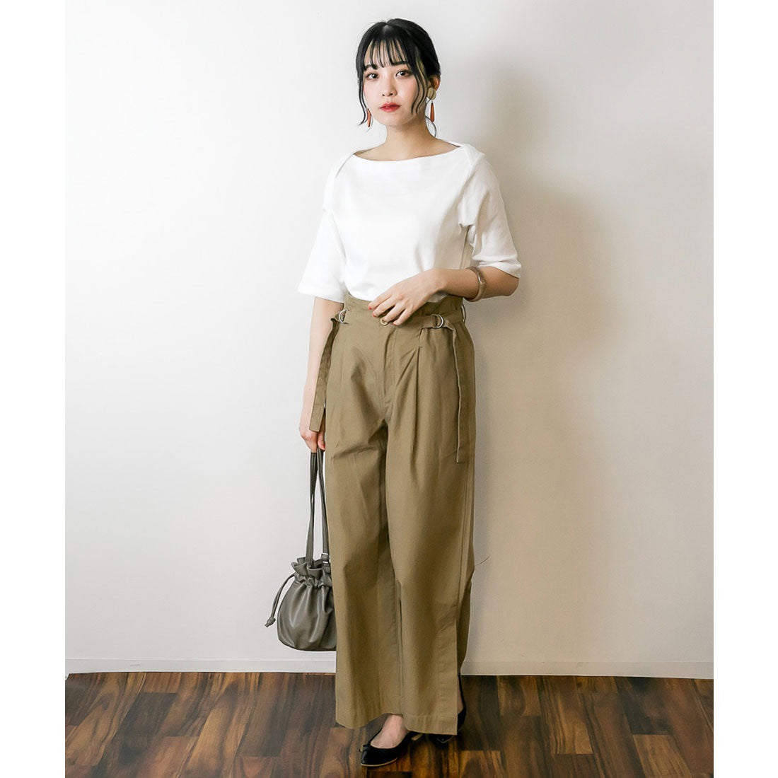 アットワン atONE ボートネックカットソー （OFFWHITE） オフホワイト