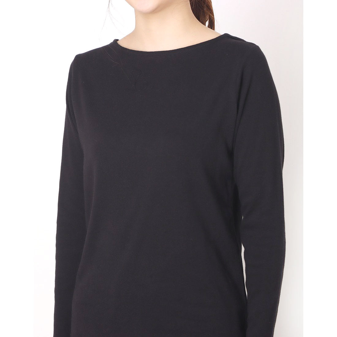 アットワン atONE キレイ見せボートネックロングTシャツ
