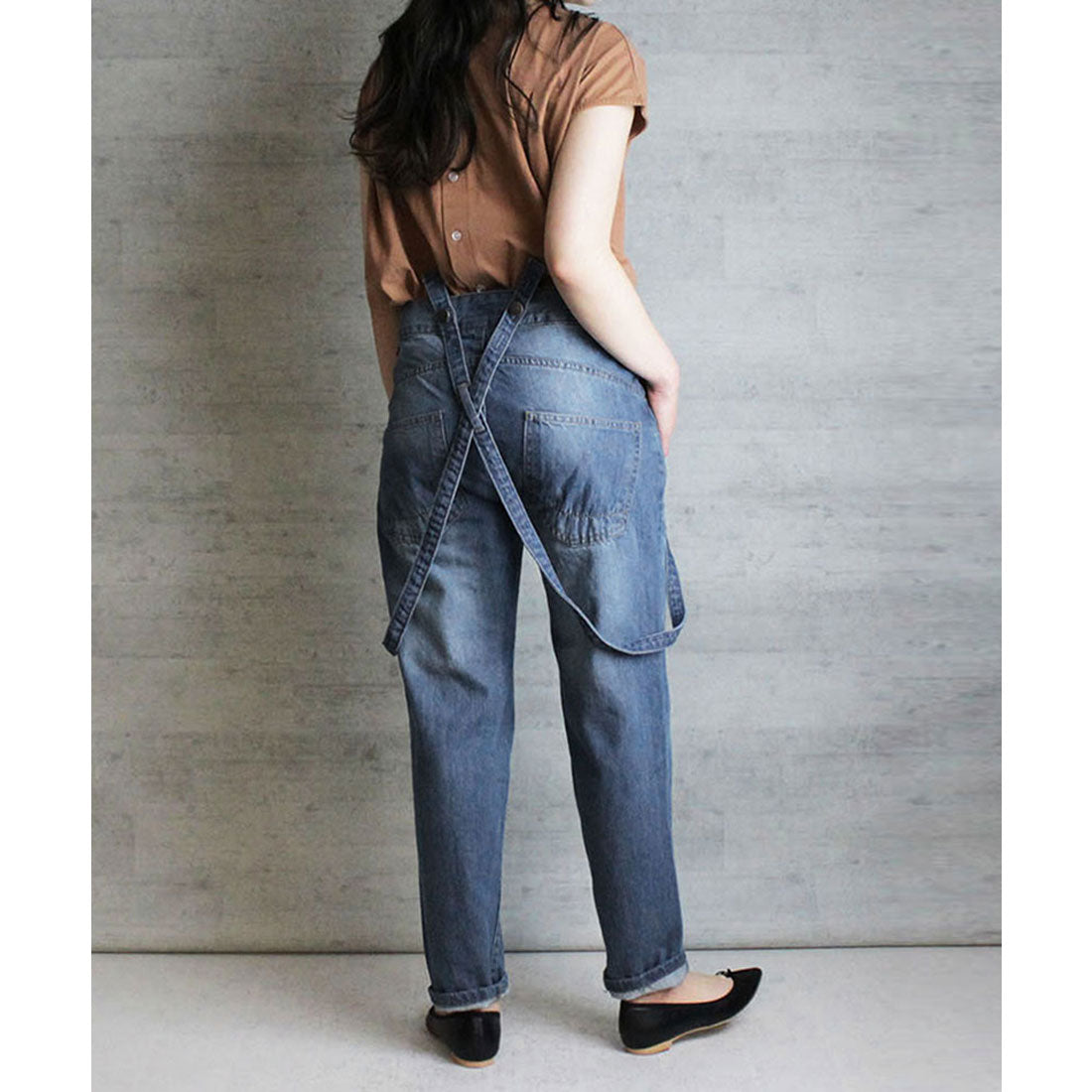 アットワン atONE サスペンダー付きサルエルデニム