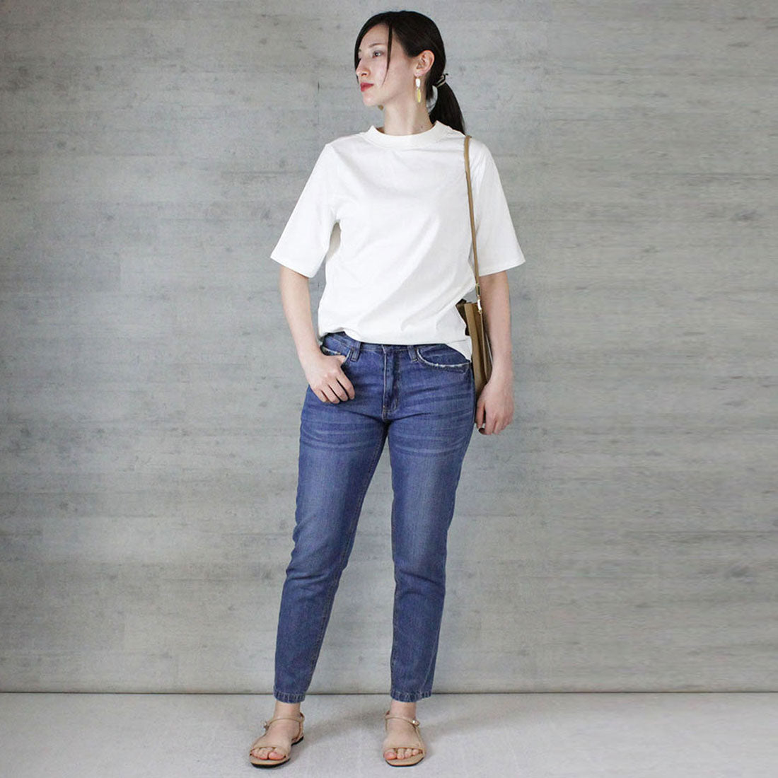 アットワン atONE プチハイネック半袖Tシャツ