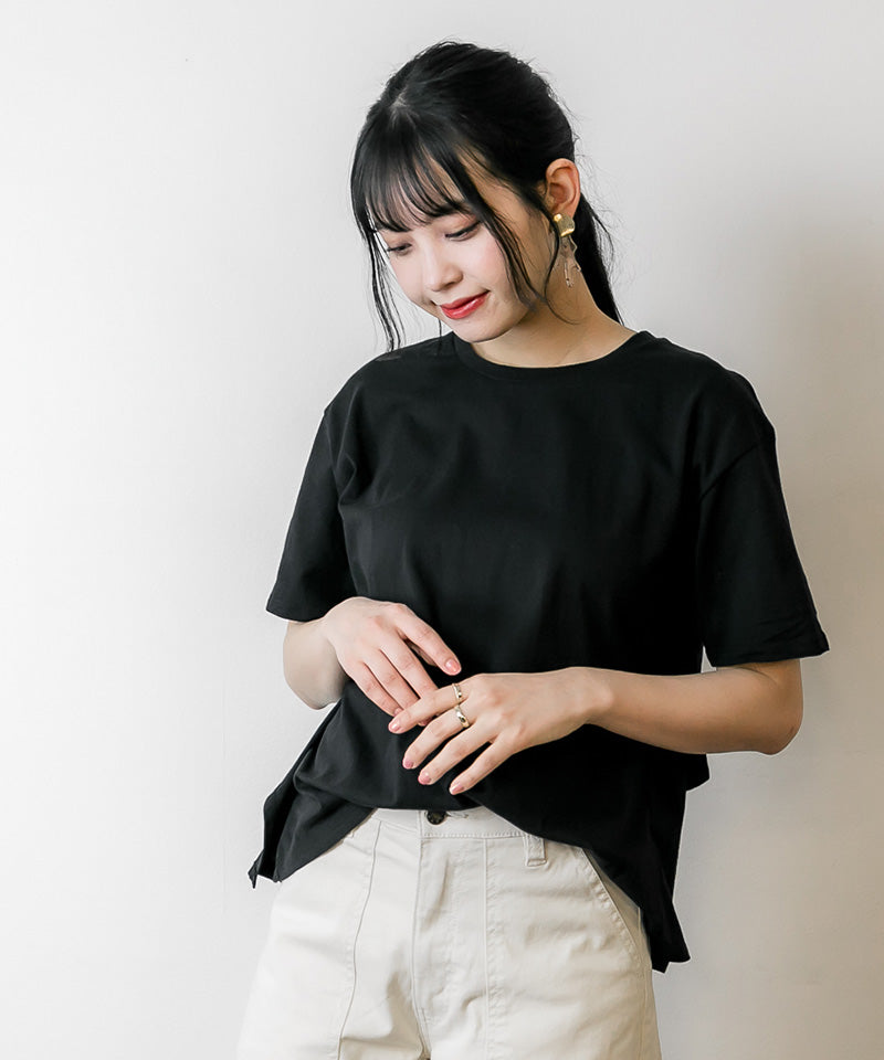 アットワン atONE バックリボン付き半袖Tシャツ （ブラック） ブラック