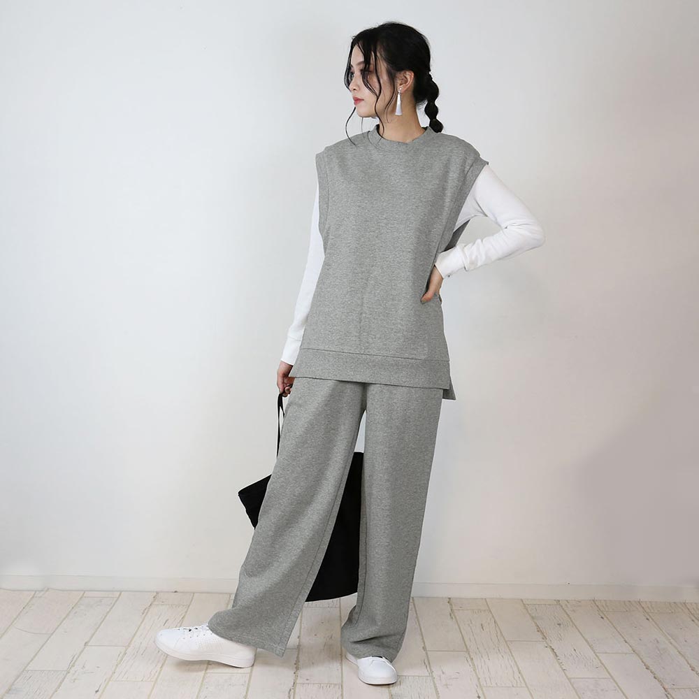 アットワン atONE 裏毛ワイドパンツ