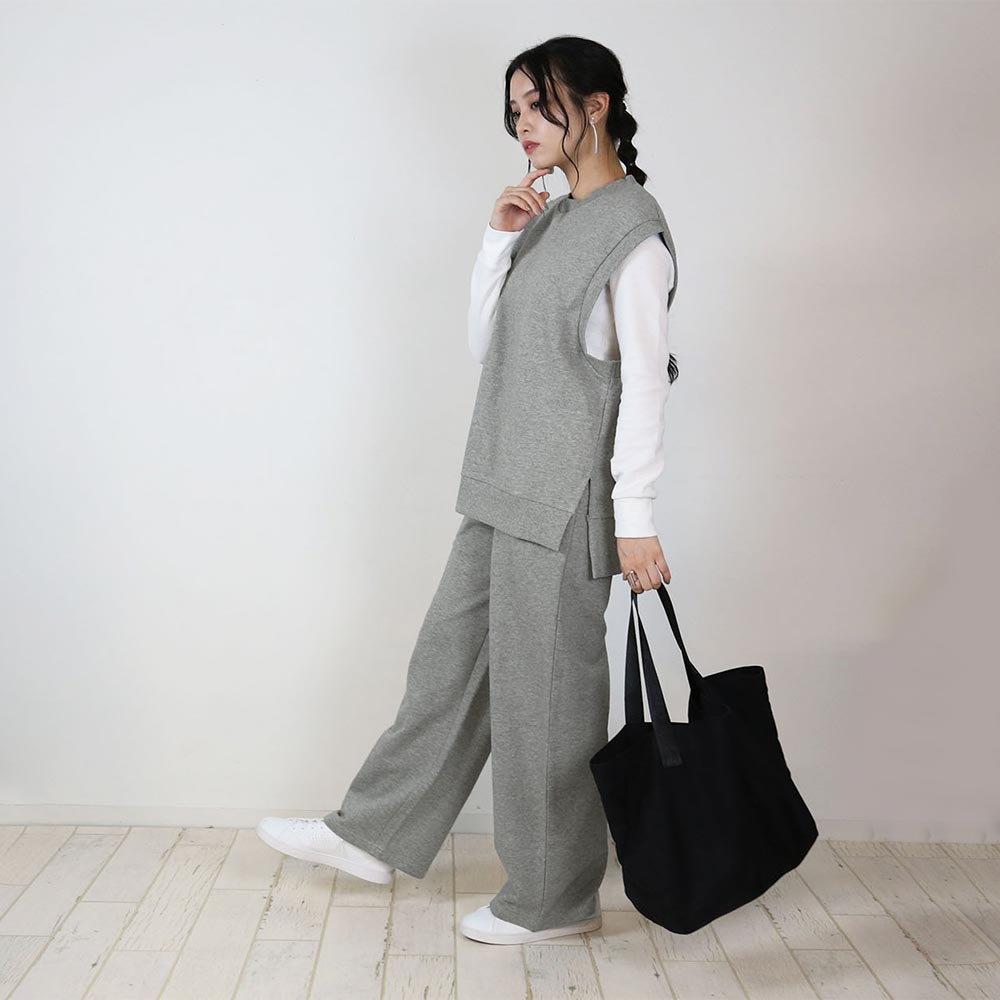 アットワン atONE 裏毛ワイドパンツ