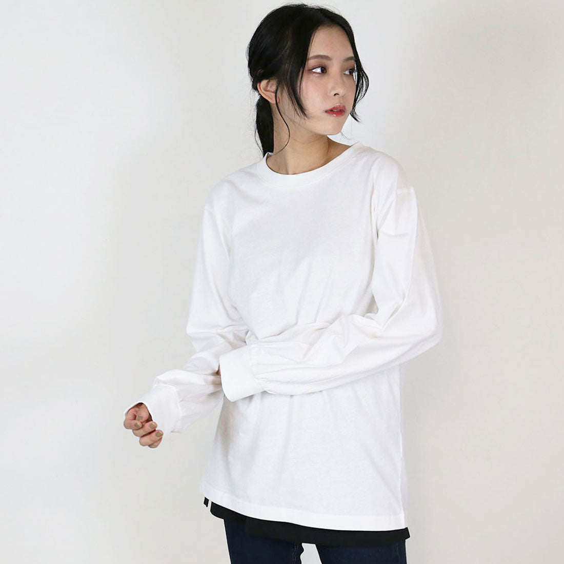 アットワン atONE プチハイネックロングスリーブプルオーバー （OFFWHITE） オフホワイト