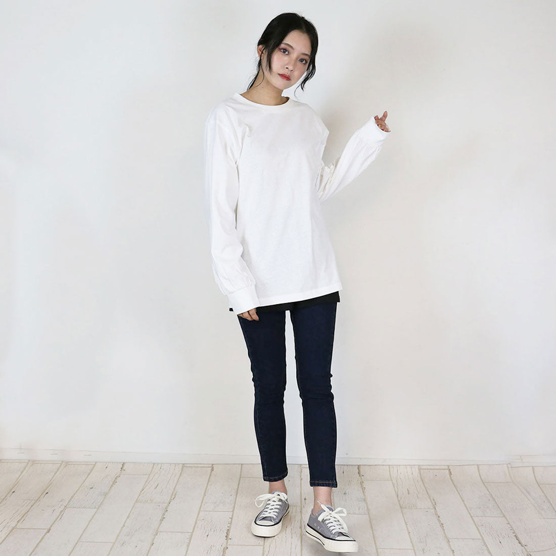 アットワン atONE プチハイネックロングスリーブプルオーバー （OFFWHITE） オフホワイト