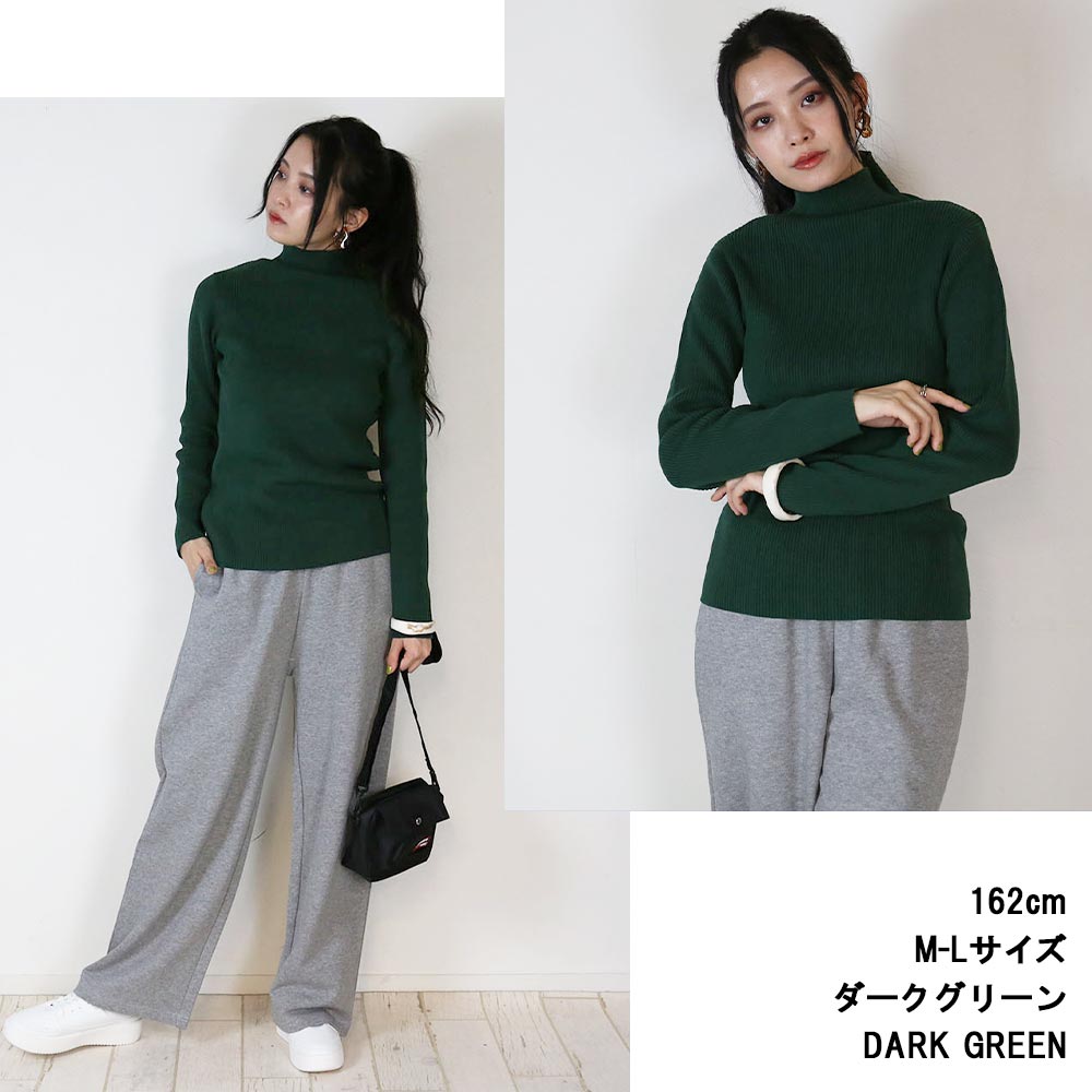 アットワン atONE タートルネックリブニット