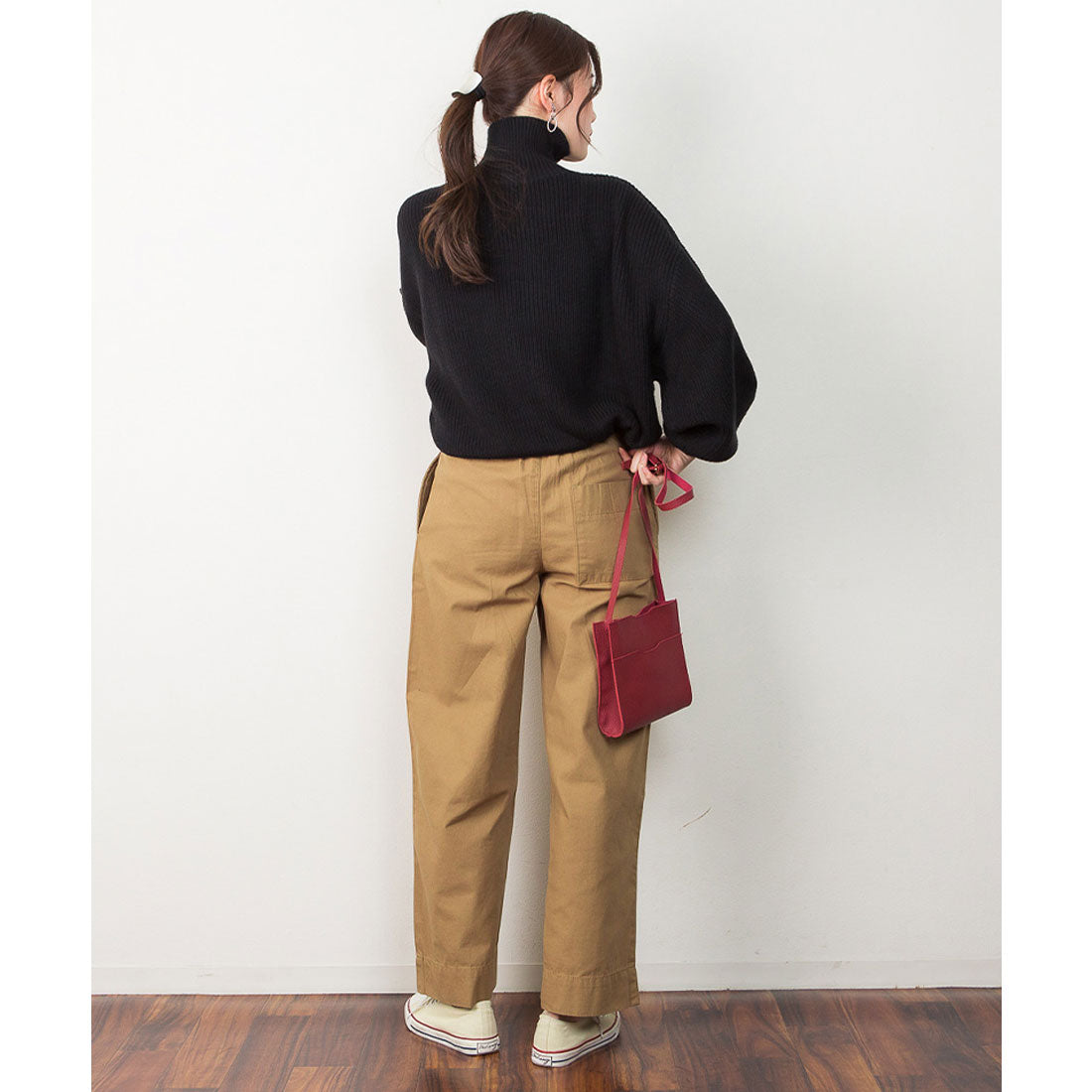 アットワン atONE タートルネックボリュームニット （BLACK） ブラック