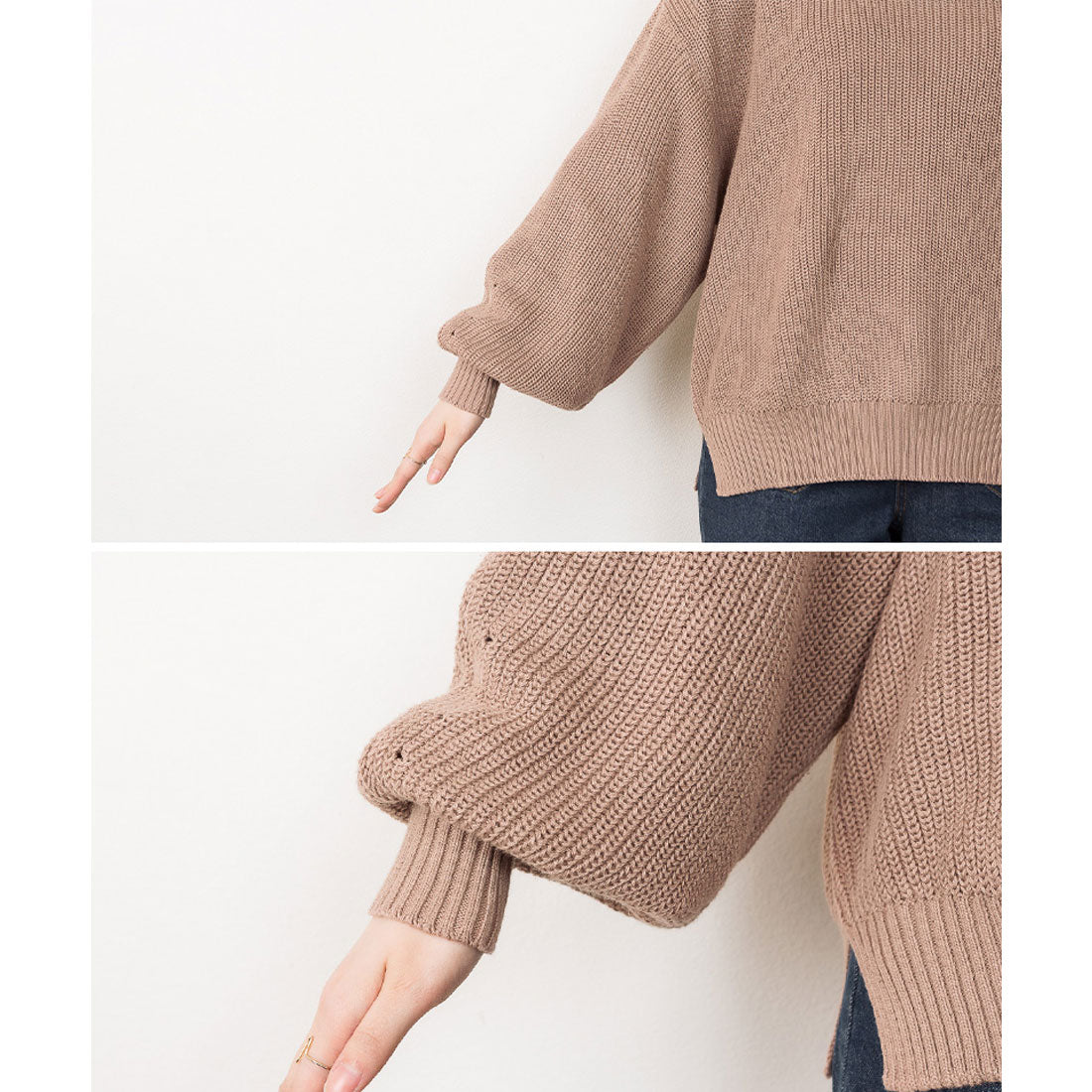 アットワン atONE タートルネックボリュームニット （BLACK） ブラック