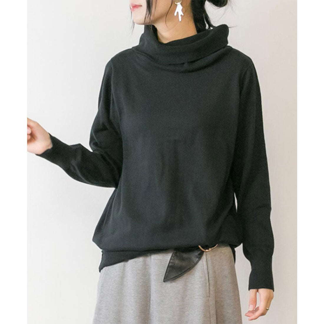 アットワン atONE オフタートルプルオーバー （BLACK） ブラック