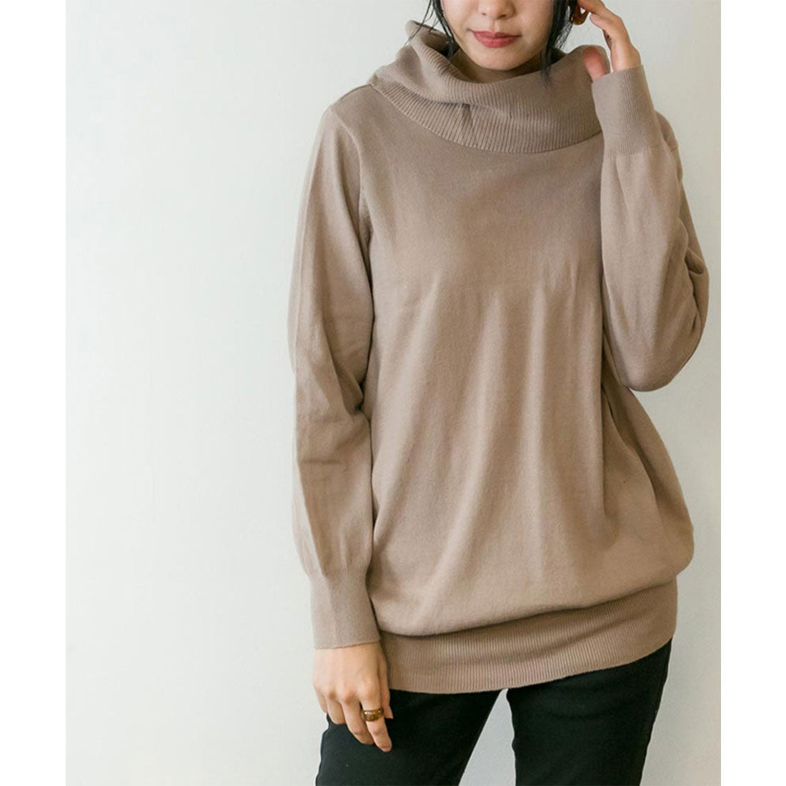 アットワン atONE オフタートルプルオーバー （GRAY-BEIGE） グレーベージュ