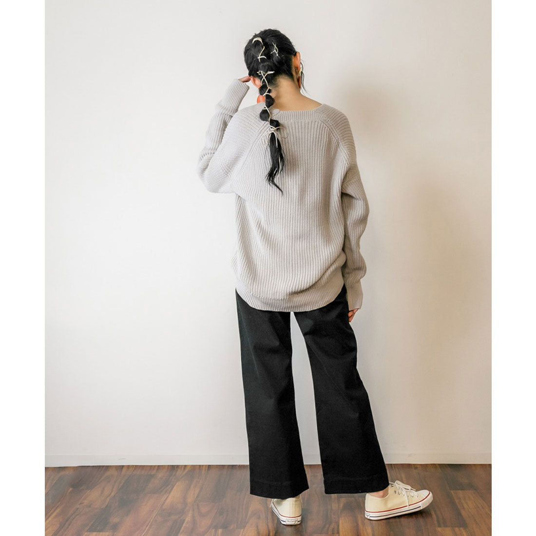 アットワン atONE カラーツイルワイドパンツ