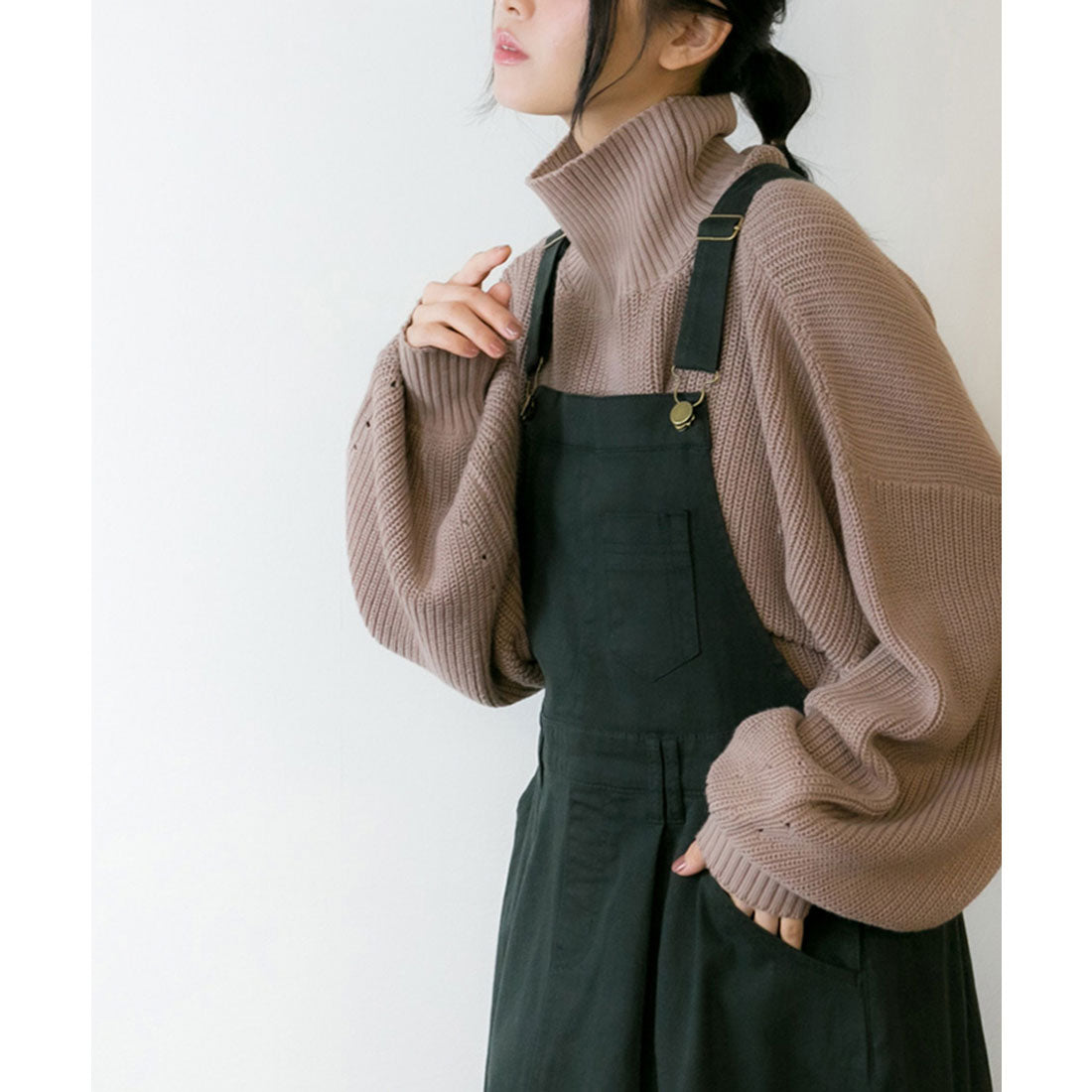 アットワン atONE マキシ丈フレアサロペスカート