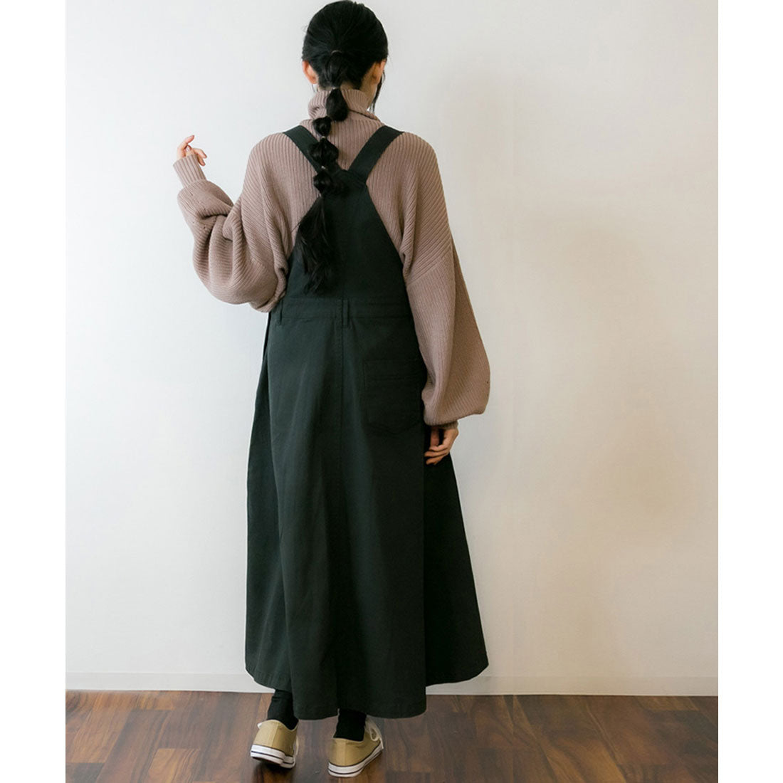 アットワン atONE マキシ丈フレアサロペスカート