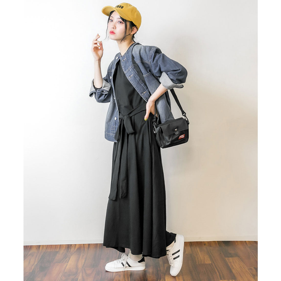 アットワン atONE フレアボリュームカットソーワンピース （BLACK） ブラック
