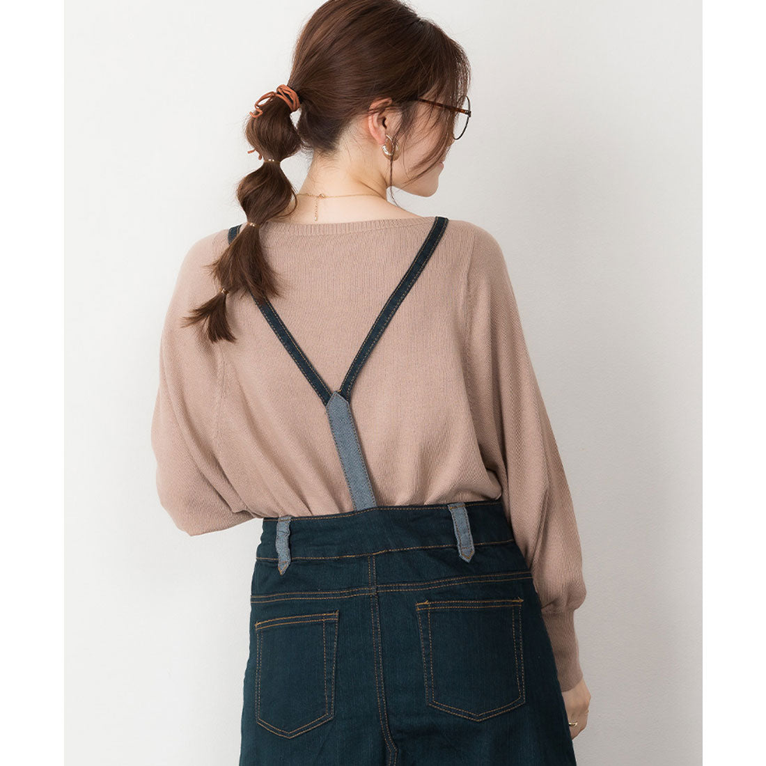 アットワン atONE デニムマキシ丈スカートサロペット