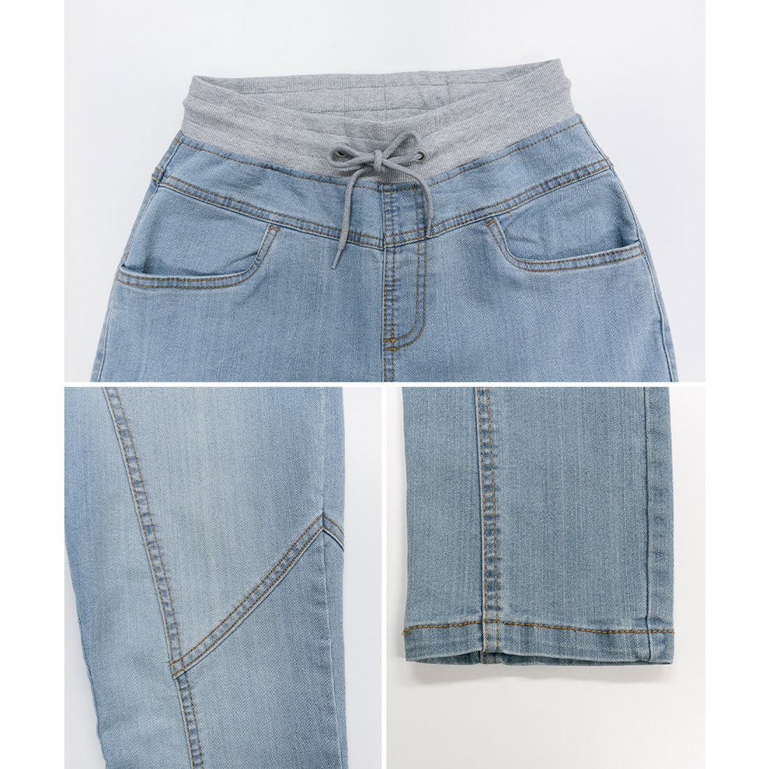 アットワン atONE ウエストリブデニムサルエルパンツ （NAVY） ネイビー