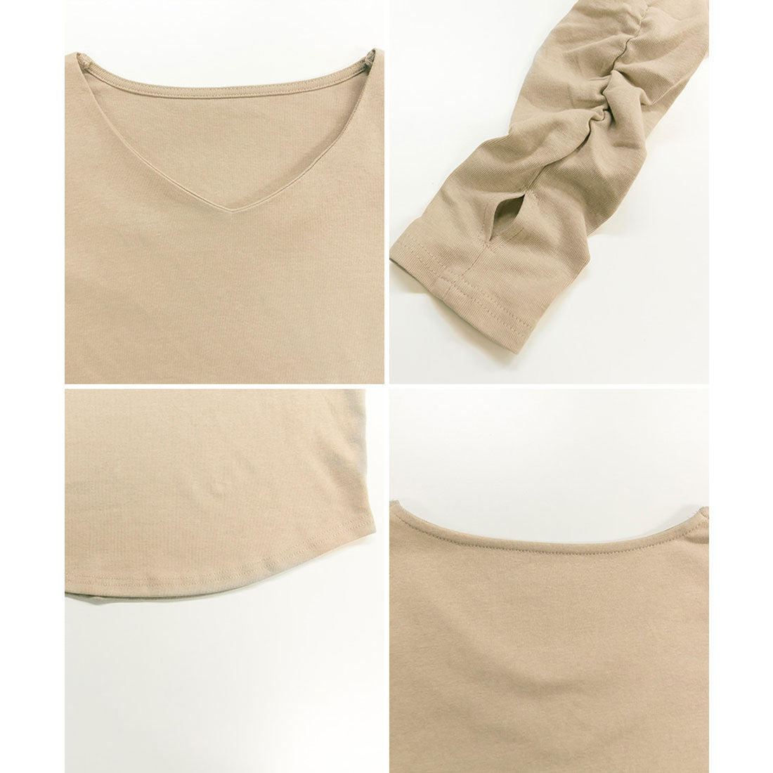 アットワン atONE Vネック指空きTシャツ