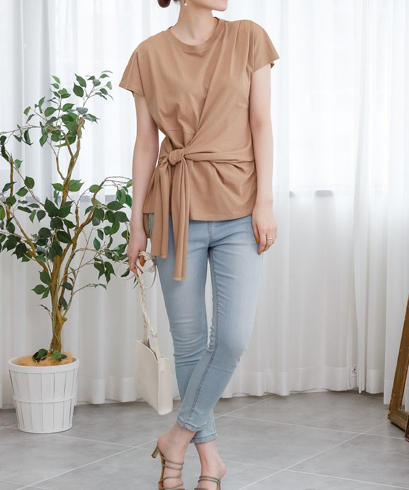 アットワン atONE 前結びアシメTシャツ