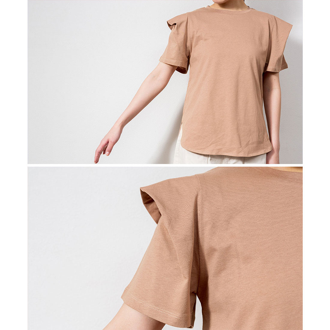 アットワン atONE ボリュームタック袖Tシャツ
