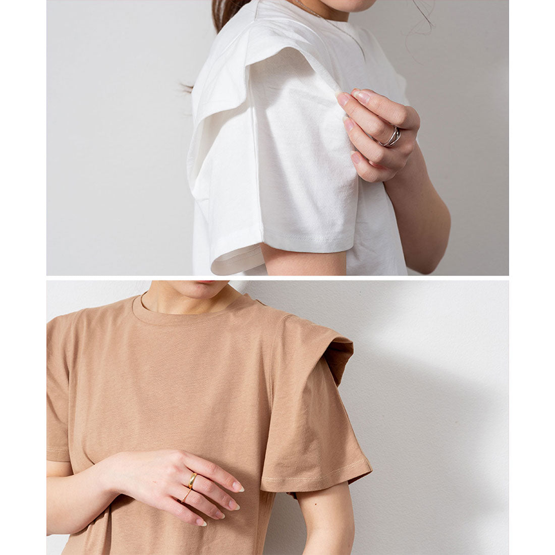 アットワン atONE ボリュームタック袖Tシャツ