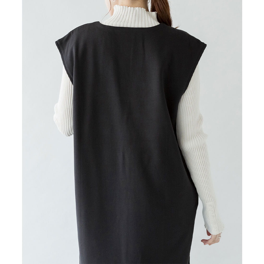 アットワン atONE キーネックロングワンピース