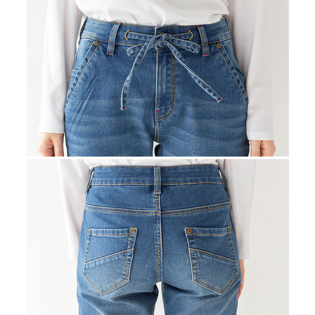 アットワン atONE ニットデニム切り替えパンツ