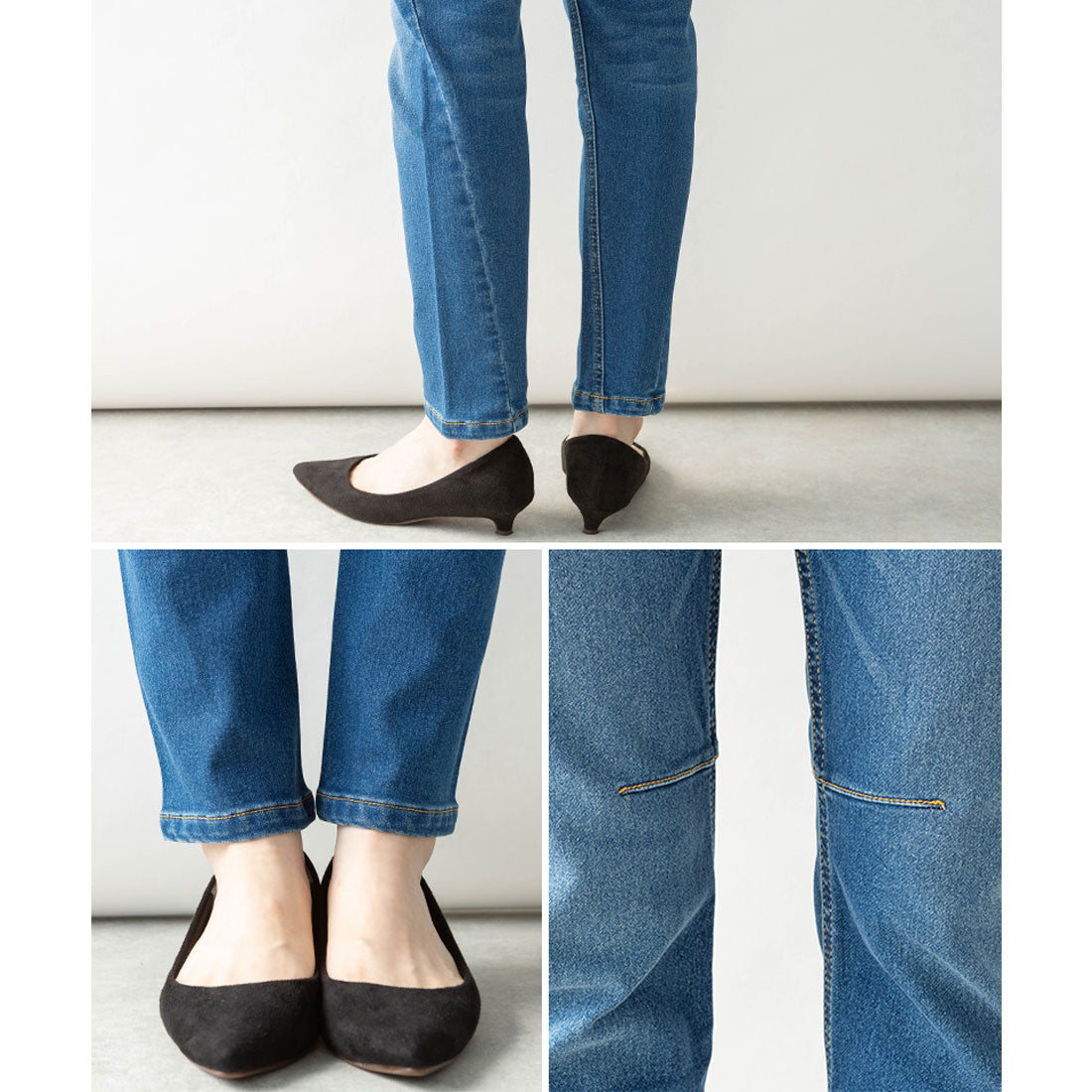 アットワン atONE ニットデニム切り替えパンツ