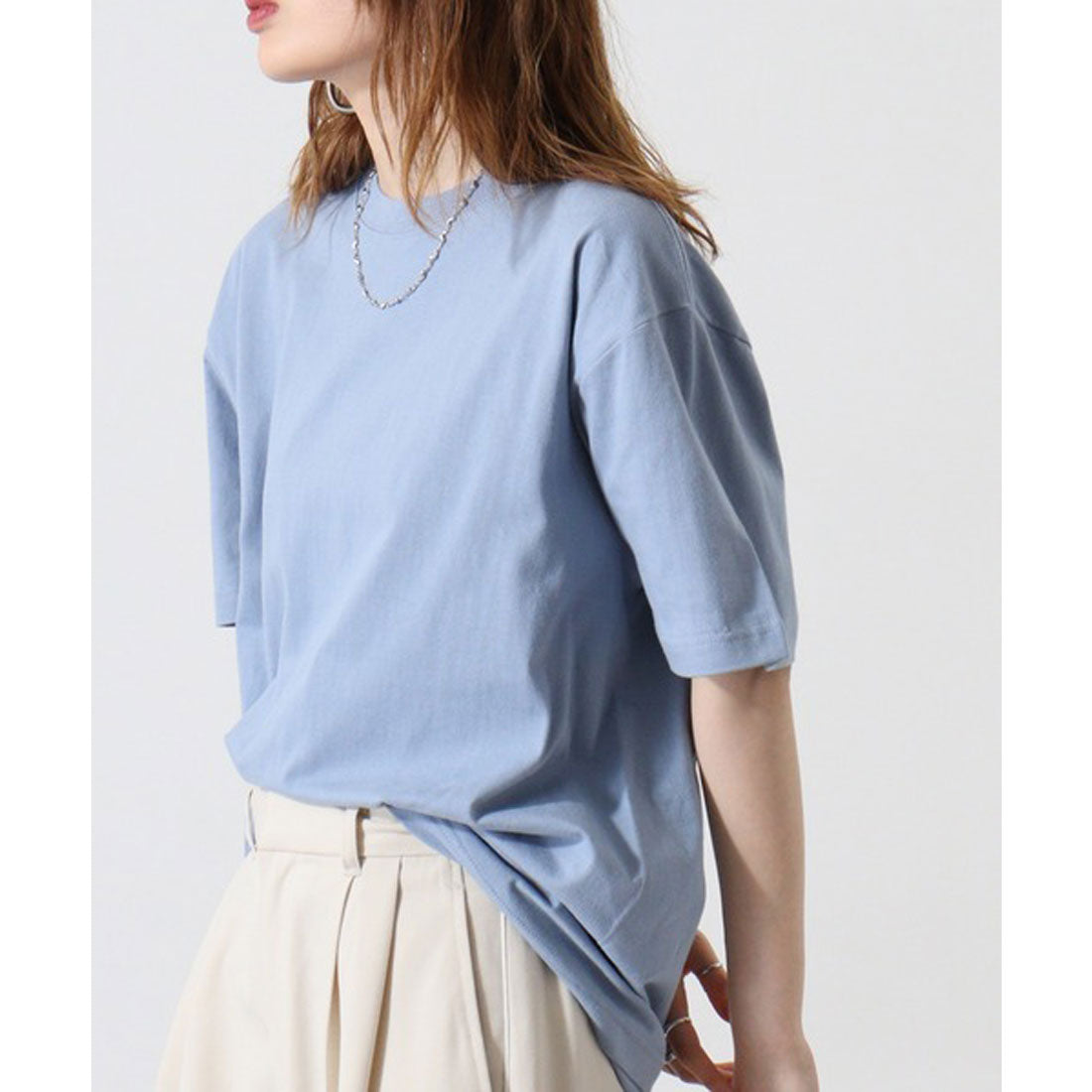アットワン atONE 5.6オンスハイグレードコットンTシャツ,SMOKY BLUE