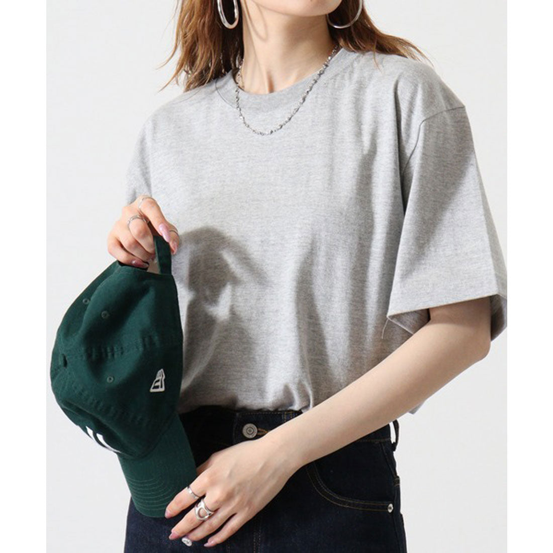 アットワン atONE 5.6オンスハイグレードコットンTシャツ,MIXGRAY