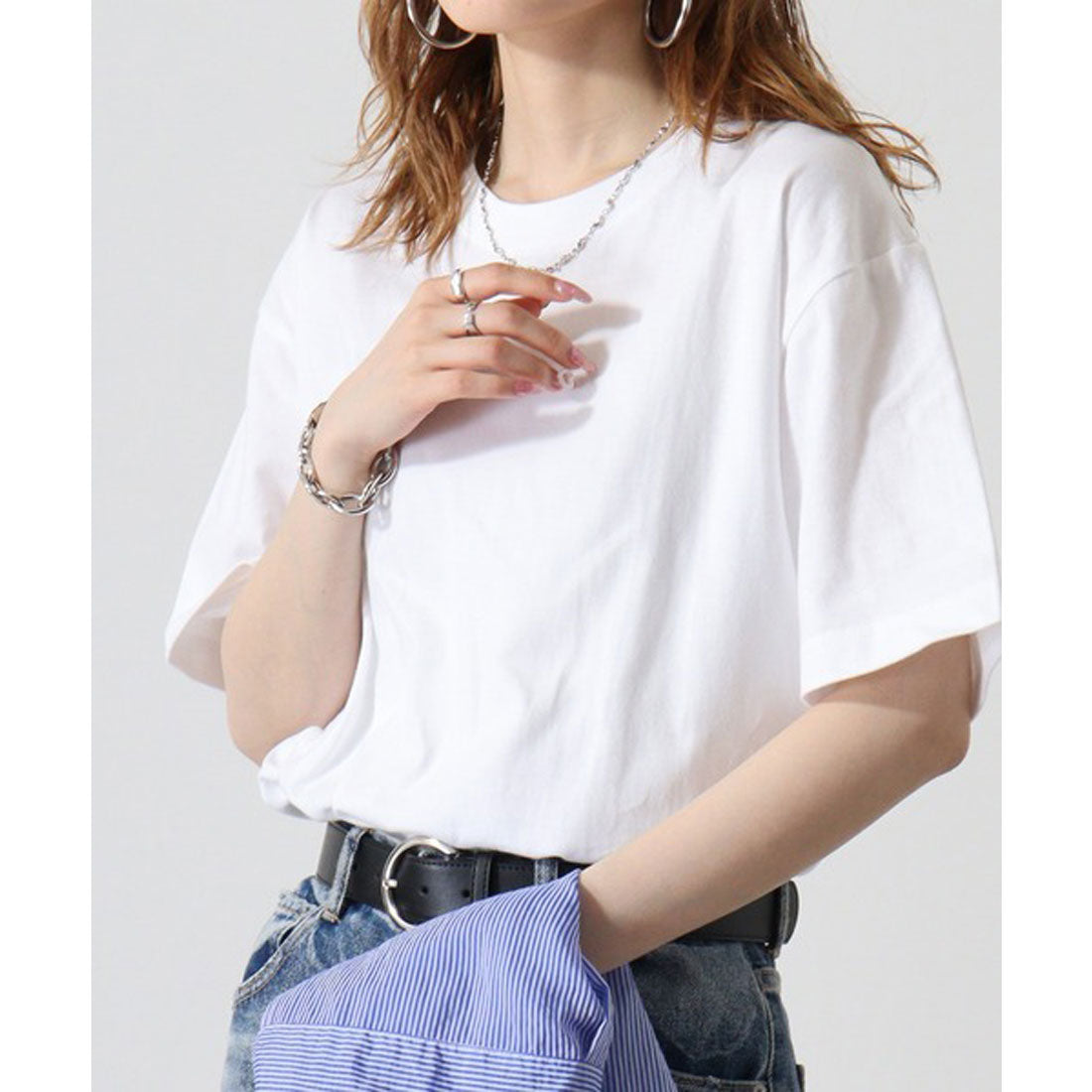 アットワン atONE 5.6オンスハイグレードコットンTシャツ,WHITE