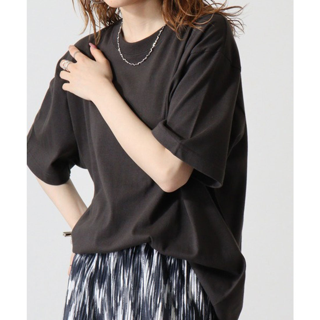 アットワン atONE 5.6オンスハイグレードコットンTシャツ,DARK-C-GRAY