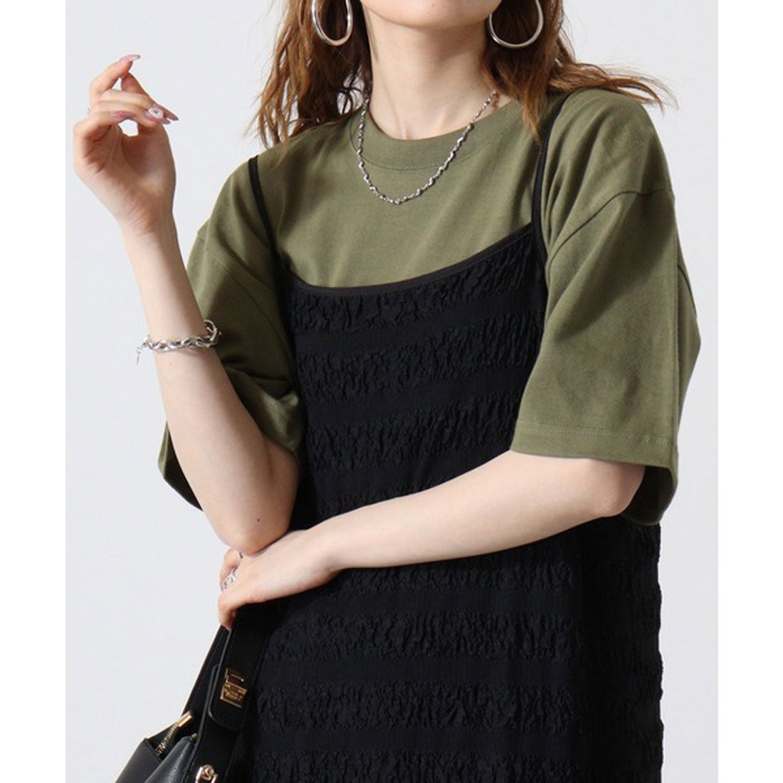 アットワン atONE 5.6オンスハイグレードコットンTシャツ,KHAKI