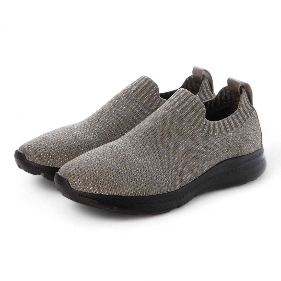 アトリエ Atelier 【レイン対応】ニットスリッポンスニーカー （ダークグレーキジ） ダークグレーキジ