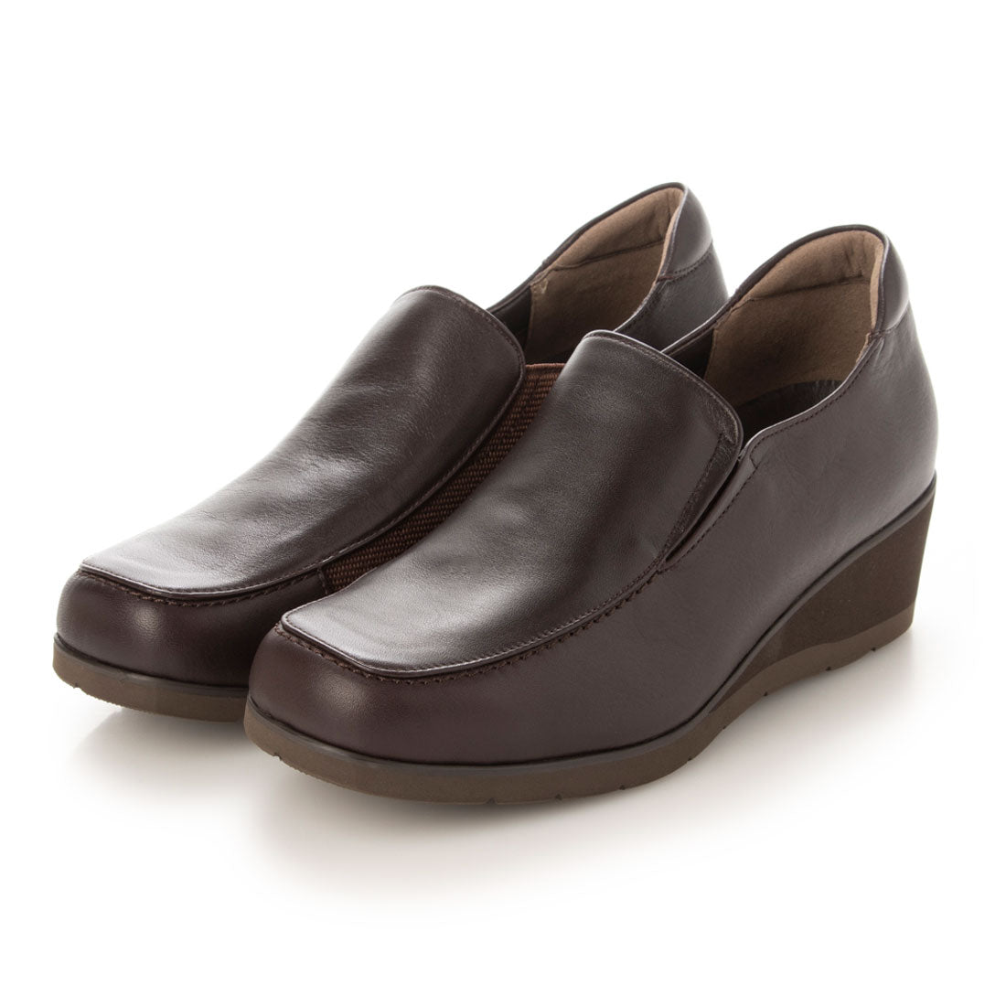 アトリエ Atelier 【3E】サイドゴアスリッポンシューズ,ダークブラウン