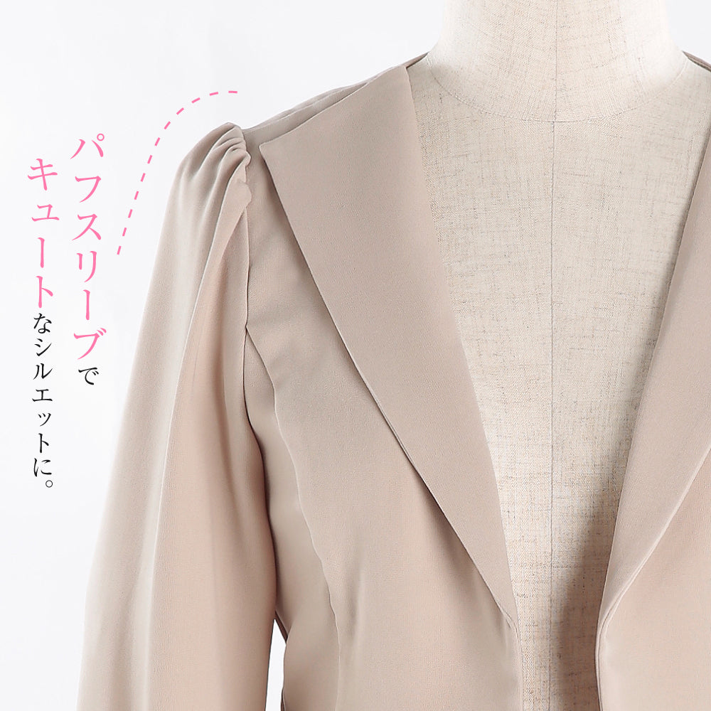アウニイ auni パーティー ボレロ ジャケット 結婚式 袖口 レース バック リボン フォーマル ジャレロ 披露宴 ２次会 レディース