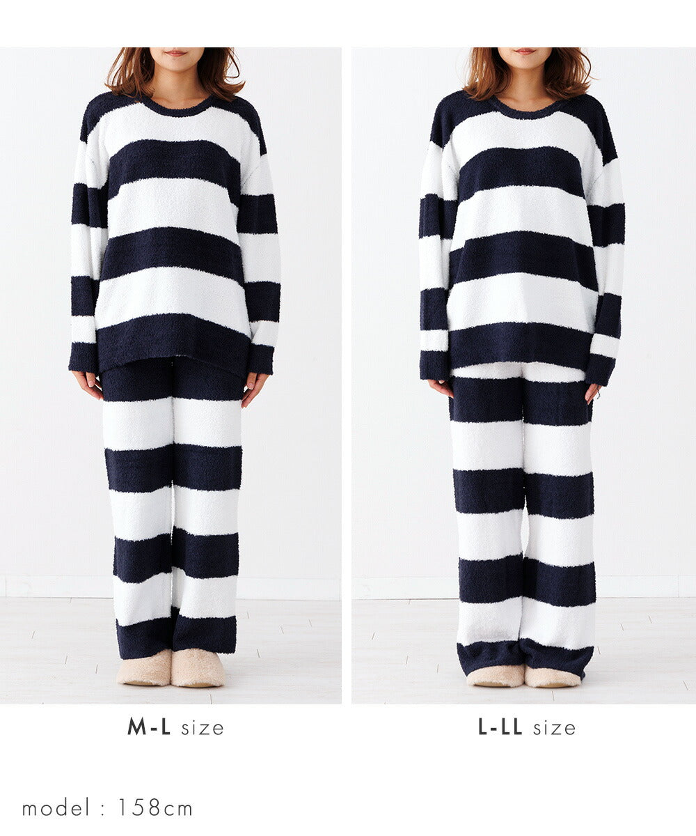 Auni Roomwear Pajama Set Up Fluffy Tops Pants Women's Loungewear Knit Casual 8358