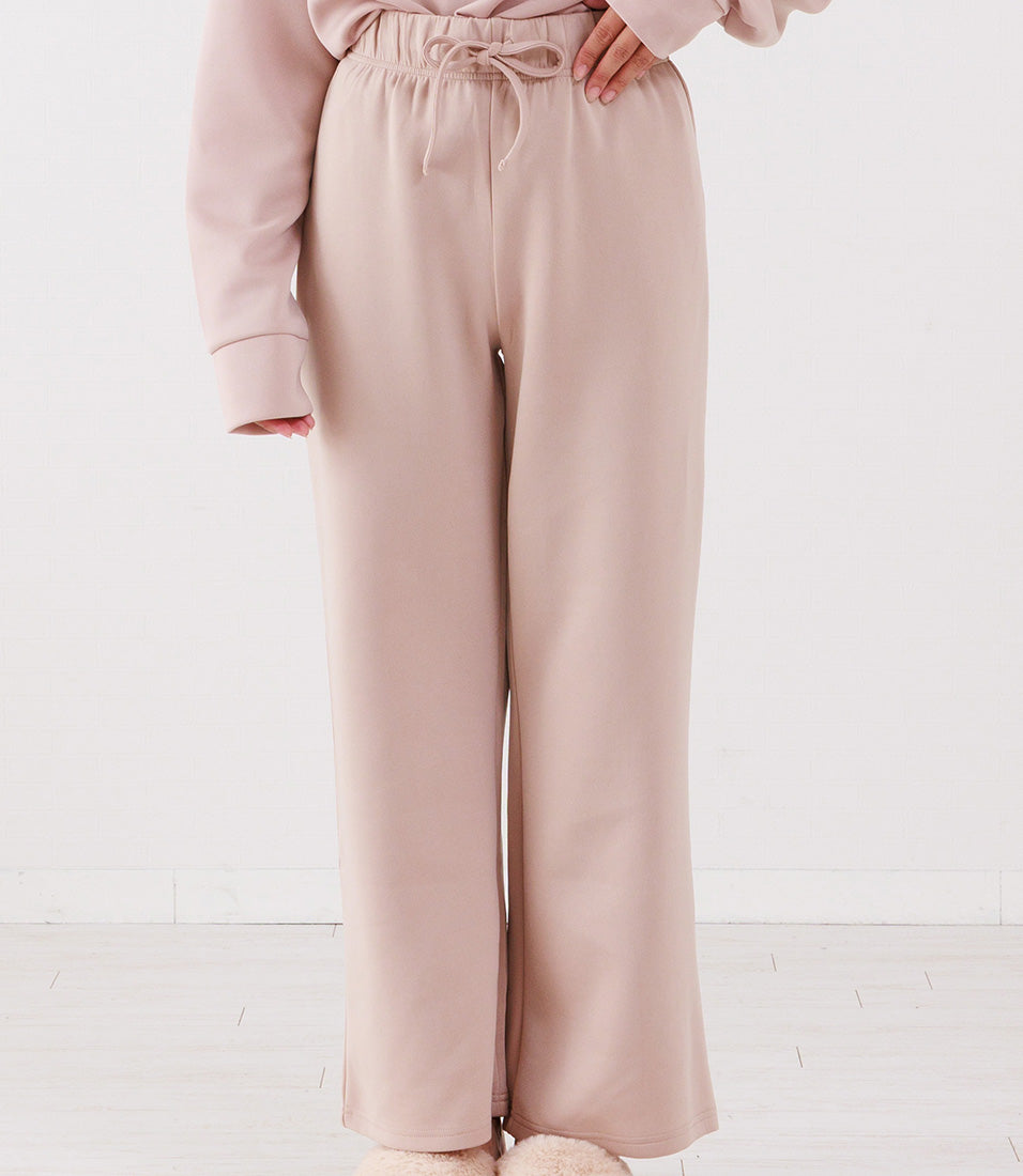 Auni Pajamas for Women Winter Autumn Sweat Box Knit Jersey loungewear Bottoms Wide Pants Waist Tie Pants Home Wear 8338