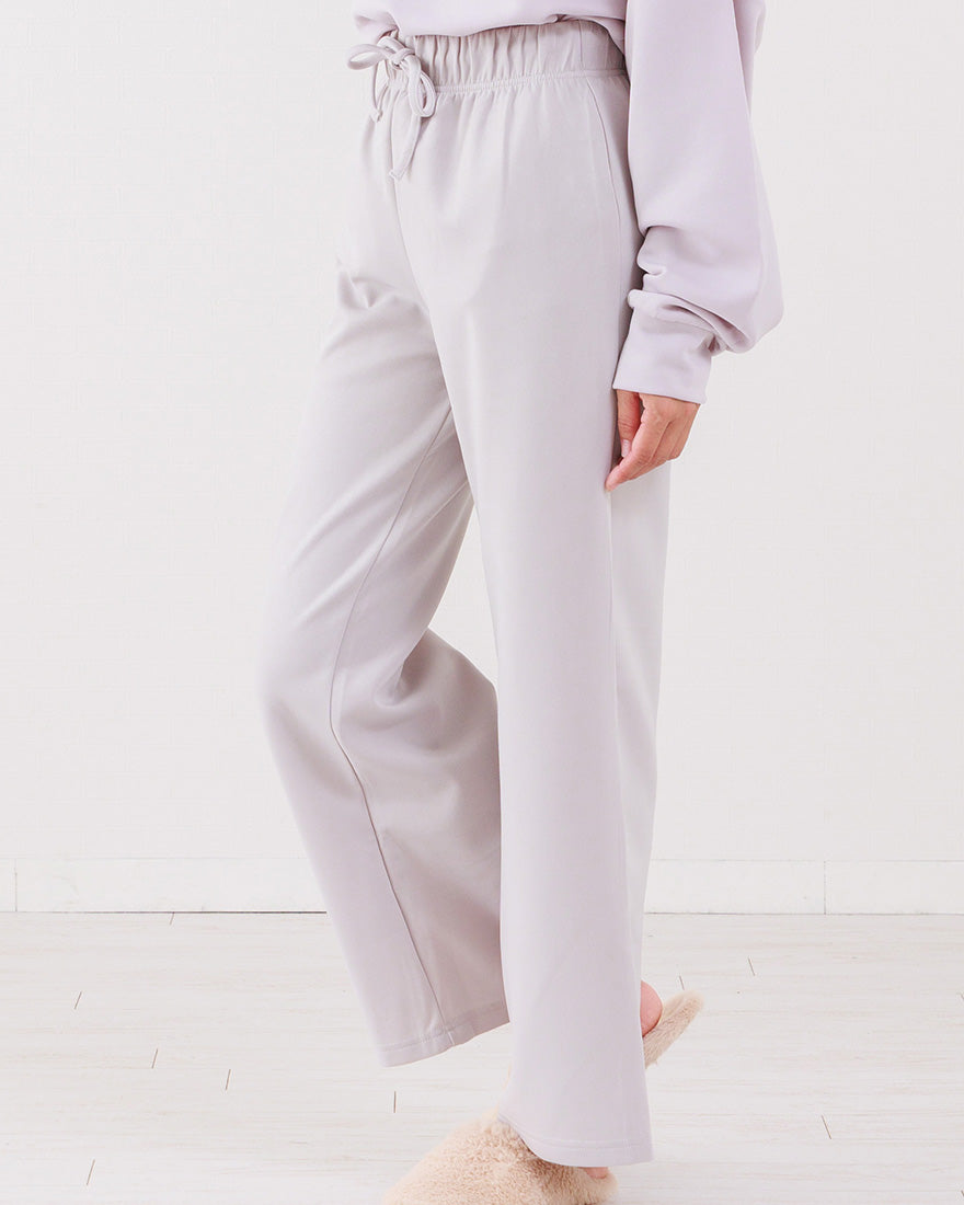 Auni Pajamas for Women Winter Autumn Sweat Box Knit Jersey loungewear Bottoms Wide Pants Waist Tie Pants Home Wear 8338