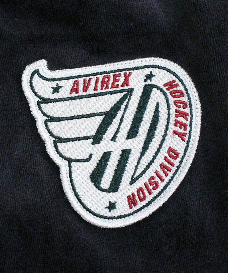 アヴィレックス AVIREX アヴィレックス VELOUR PANTS 'A.C.D' ベロア パンツ ジャージ サイドライン 刺繍 ロングパンツ イージーパンツ メンズ （ブラック） ブラック