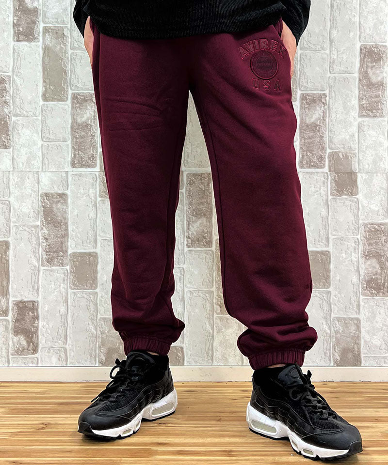 アヴィレックス AVIREX 50th VARSITY SWEAT PANTS 50周年 バーシティ スウェットパンツ ジャージ アビレックス ロングパンツ イージーパンツ メンズ （ホワイト） ホワイト