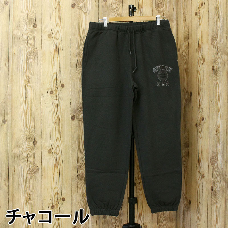 アヴィレックス AVIREX 50th VARSITY SWEAT PANTS 50周年 バーシティ スウェットパンツ ジャージ アビレックス ロングパンツ イージーパンツ メンズ （ホワイト） ホワイト