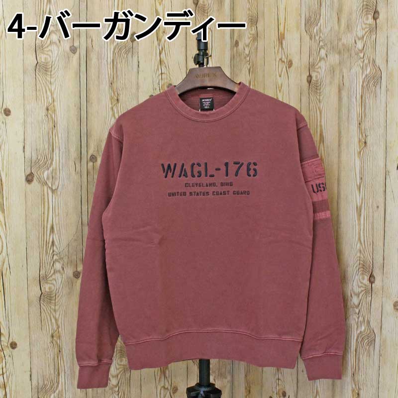 アヴィレックス AVIREX FADED MIL.POCKET CREWNECK SWEAT フェイド ミリタリーポケット クルーネック スウェット トップス アビレックス メンズ ブランド （1-ライトグレー） 1-ライトグレー